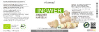 Vivameo ® 120 Bio Ingwer Kapseln à 600 mg rein ohne Zusätze in Dose Bio Qualität (72 g)
