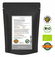 Vivameo ® Bio Kurkuma Kapseln à 650 mg mit schwarzem Pfeffer, Curcumin 250 Kapseln (162,5 g)