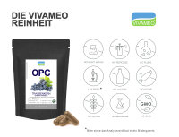 Vivameo ® OPC Traubenkernextrakt 95% Kapseln à 620 mg ohne Zusätze mit Zertifikat