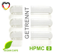 Leerkapseln • HPMC transparent leere Kapseln vegan...
