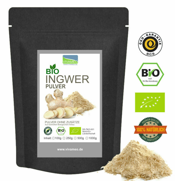 Bio Ingwer Pulver gemahlen • Ingwerpulver • Ginger Powder • Spitzen Qualität