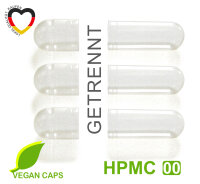 Leerkapseln • HPMC transparent leere Kapseln vegan...