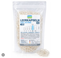 Leerkapseln Gelatinekapseln HGK Größe 00 leere Kapseln transparent • 100 Stück