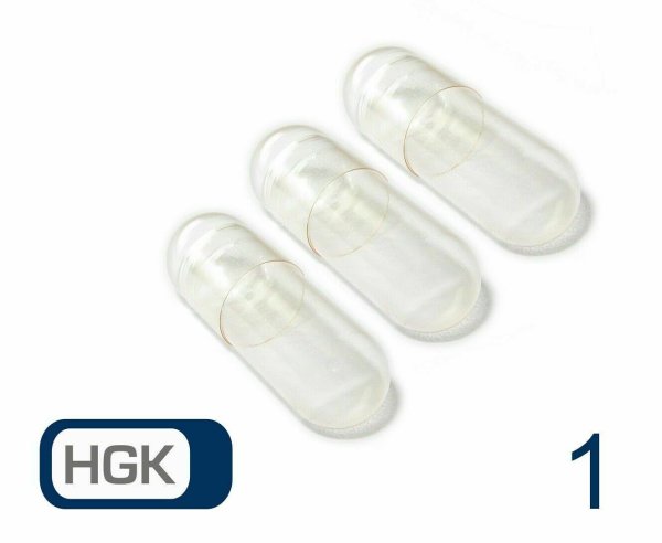 Leerkapseln Gelatinekapseln HGK Größe 1 leere Kapseln transparent • 1.000 Stück