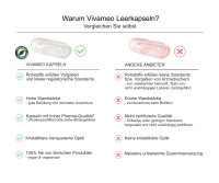 Leerkapseln vegan / vegetarisch HPMC Bio - Kompatibel Größe 0 Zellulose • 1.000 Stück