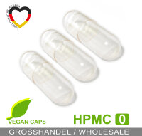 Leerkapseln • HPMC transparent Größe 0...