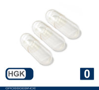 Leerkapseln Gelatinekapseln HGK Größe 0 transparent • VE 100.000 Stück
