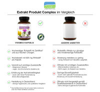 Vivameo ® Mariendistel Komplex Kapseln à 650 mg + Artischocke + Löwenzahn Hochdosiert