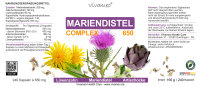 Vivameo ® Mariendistel Complex 240 Kapseln à 650 mg + Artischocke + Löwenzahn Hochdosiert (156 g)