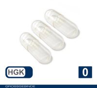 Leerkapseln • HGK Gelatinekapseln transparent Gr. 0...