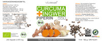 Vivameo ® Bio Kurkuma & Ingwer & Piperin Kapseln à 670 mg ohne Zusätze