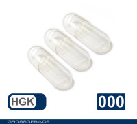 Leerkapseln Gelatinekapseln HGK Größe 000 transparent • VE 50.000 Stück