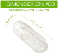 Leerkapseln • HPMC transparent leere Kapseln •...