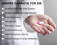 Leerkapseln - pflanzlich - vegan HPMC Größe 00 Zellulose rosa / weiß • 1.000 Stück