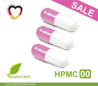 Leerkapseln • HPMC transparent Gr. 00 • rosa /...