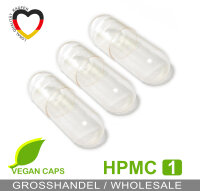 Leerkapseln • HPMC pflanzlich •  transparent...
