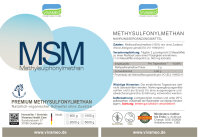 MSM Pulver Methylsulfonylmethan | Organischer Schwefel | höchste Reinheit 99,9 % 1.000 g
