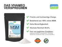 MSM Pulver Methylsulfonylmethan | Organischer Schwefel | höchste Reinheit 99,9 % 1.000 g