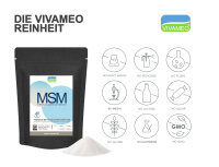 MSM Pulver Methylsulfonylmethan | Organischer Schwefel | höchste Reinheit 99,9 % 1.000 g